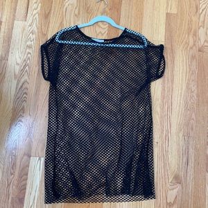 see-through black dress